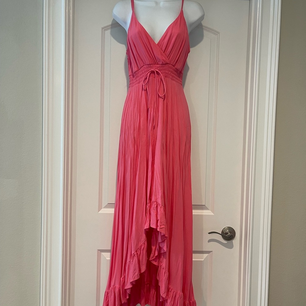 1. State Pink High Low Dress